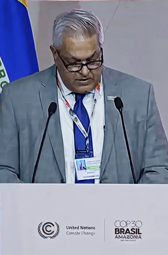 CDRI DG addressing the Parties to UNFCCC at COP 30